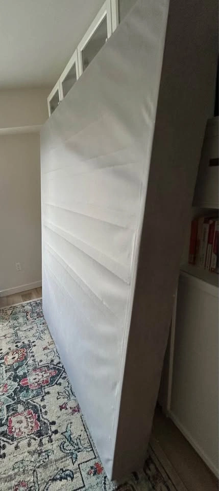Queen Size Box Spring and Metal Bed Frame - photo 2