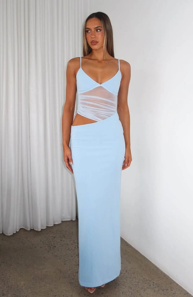 white fox mesh maxi dress - photo 4