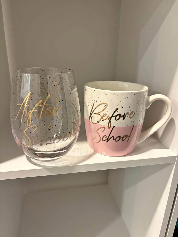 Before/After School Mug/Glass Set