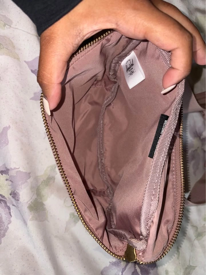 Herschel Pink/Taupe Patterned Belt Bag – Crossbody/Fanny Pack - photo 2