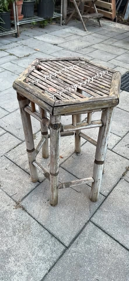 Hexagonal Bamboo Stool - photo 3