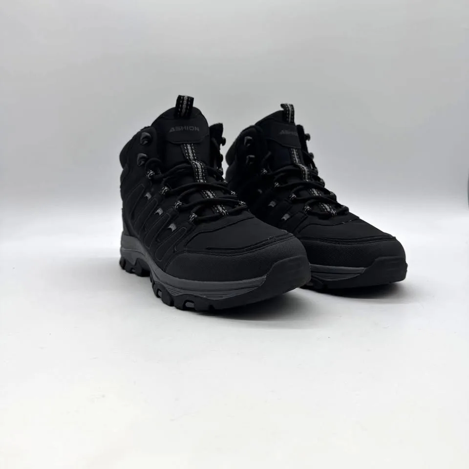 Ashion Men's Hiking Boots - Black - Size US 8 thumbnail