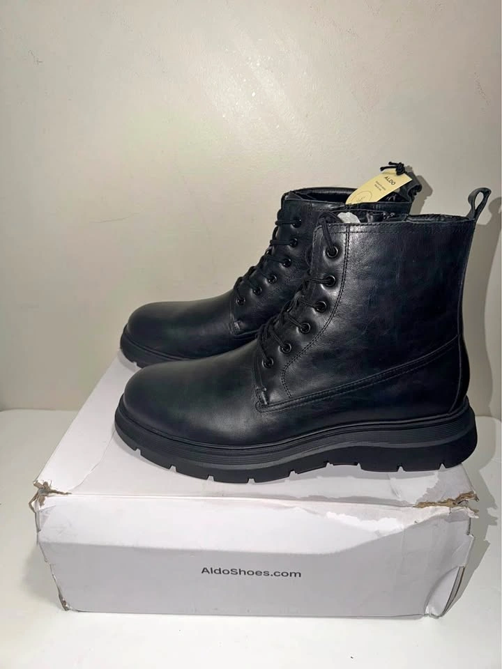New Aldo Men Waterproof Leather Boots - Size 12 US