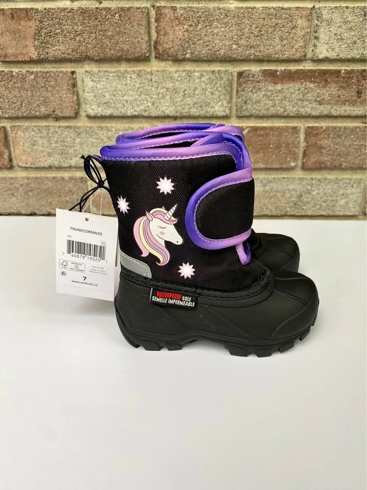 Toddler Girls' Unicorn Snow Boots 7T