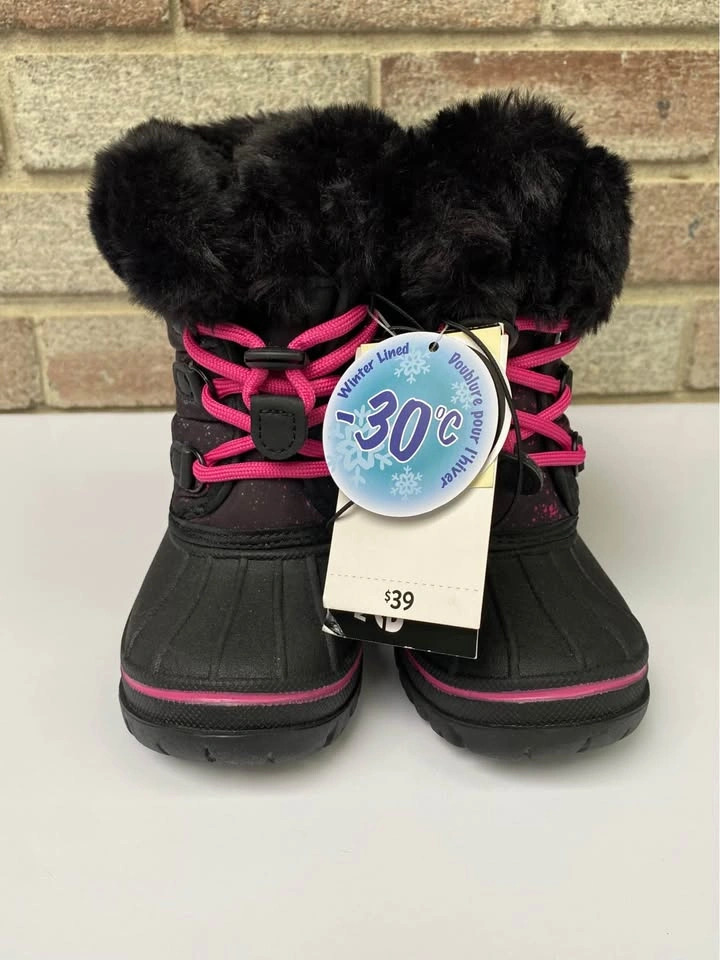 Toddler Girls Size 7T Winter Boots with Faux Fur Trim -30°C - photo 2