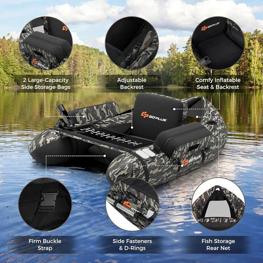 Brand New Goplus Inflatable Fishing Float Tube - Camo - photo 3