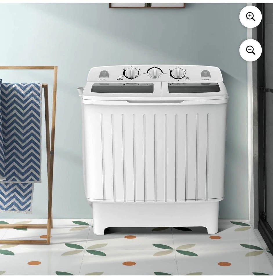 Twin Tub Portable Washing Machine 20lb (Gray/Black) - photo 2