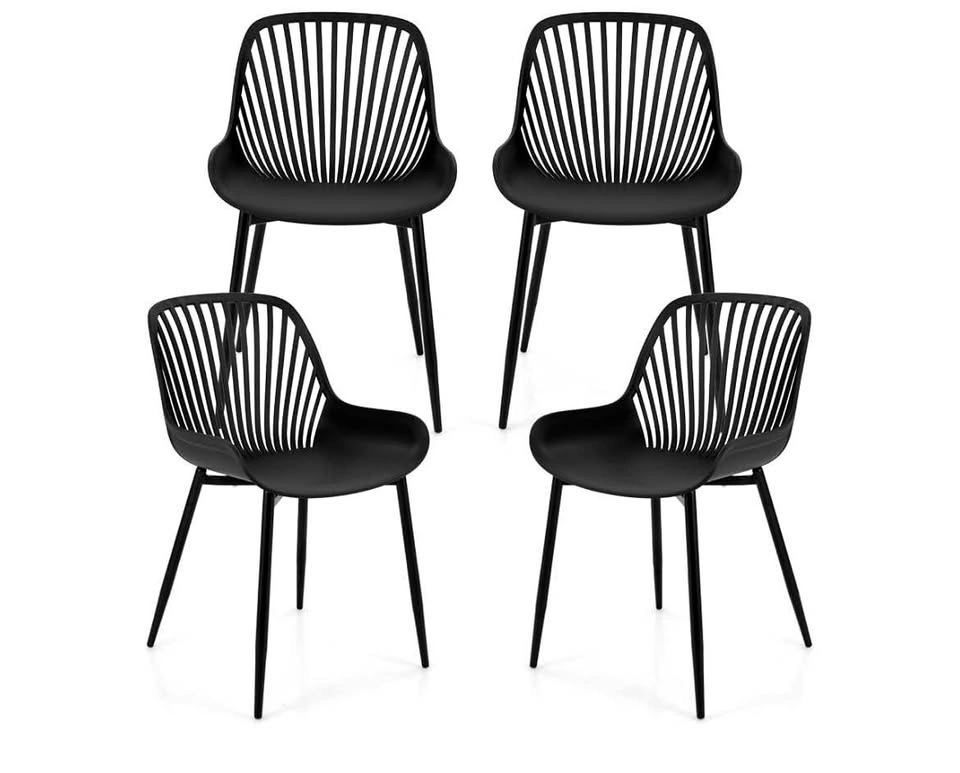 Giantex Black Dining Chairs Set of 4 – Modern Kitchen Chairs