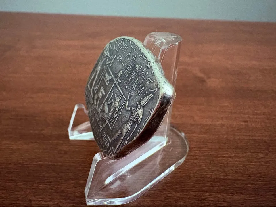 1 oz .999 fine silver bullion Egyptian relic bar image indicator(2)