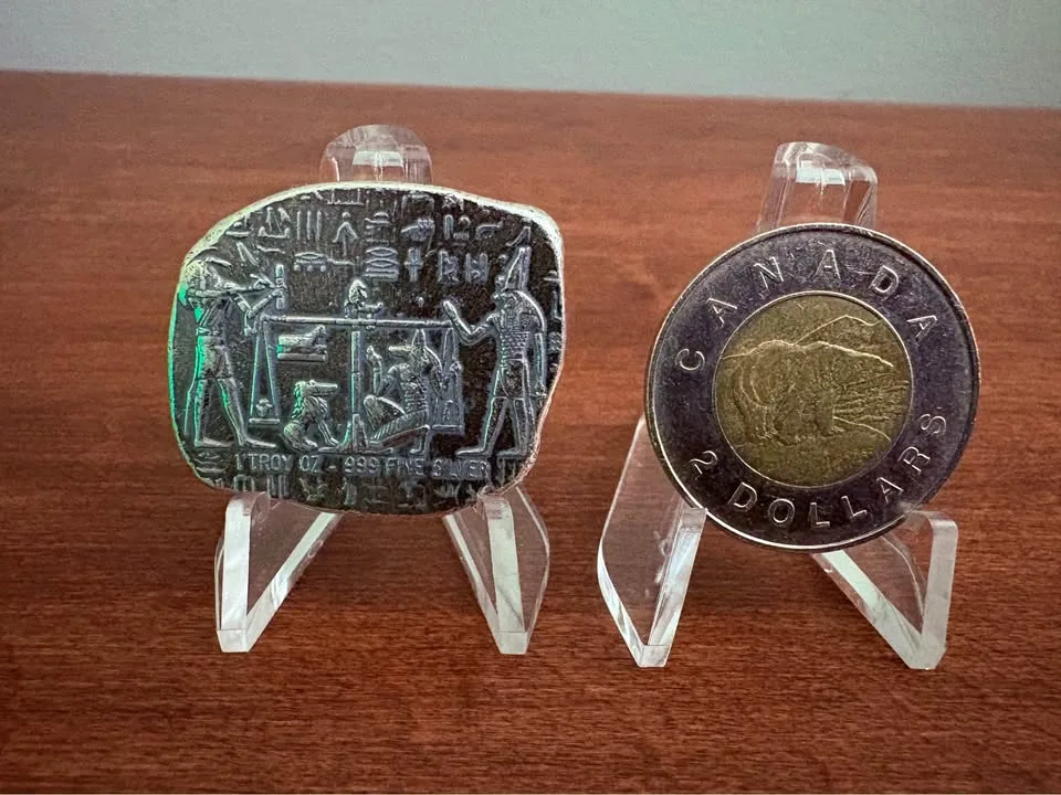 1 oz .999 fine silver bullion Egyptian relic bar image indicator(4)
