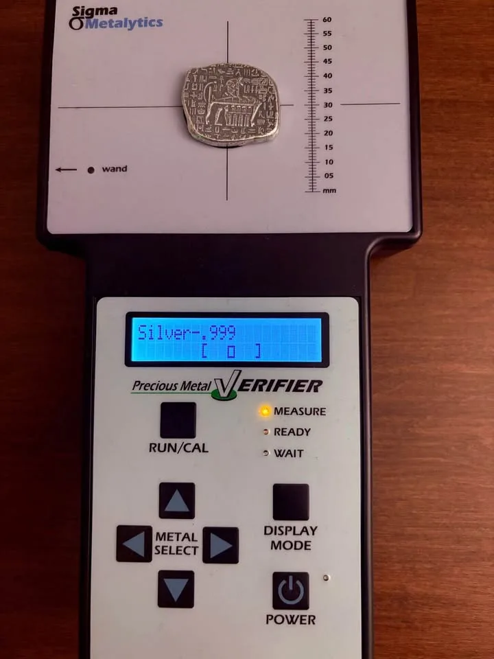 1 oz .999 fine silver bullion Egyptian relic bar image indicator(5)