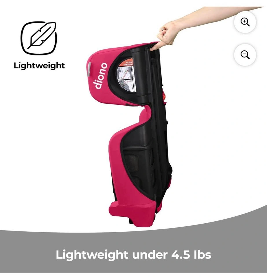 New Open Box Diono Airi High Back Booster Car Seat – Pink - photo 2