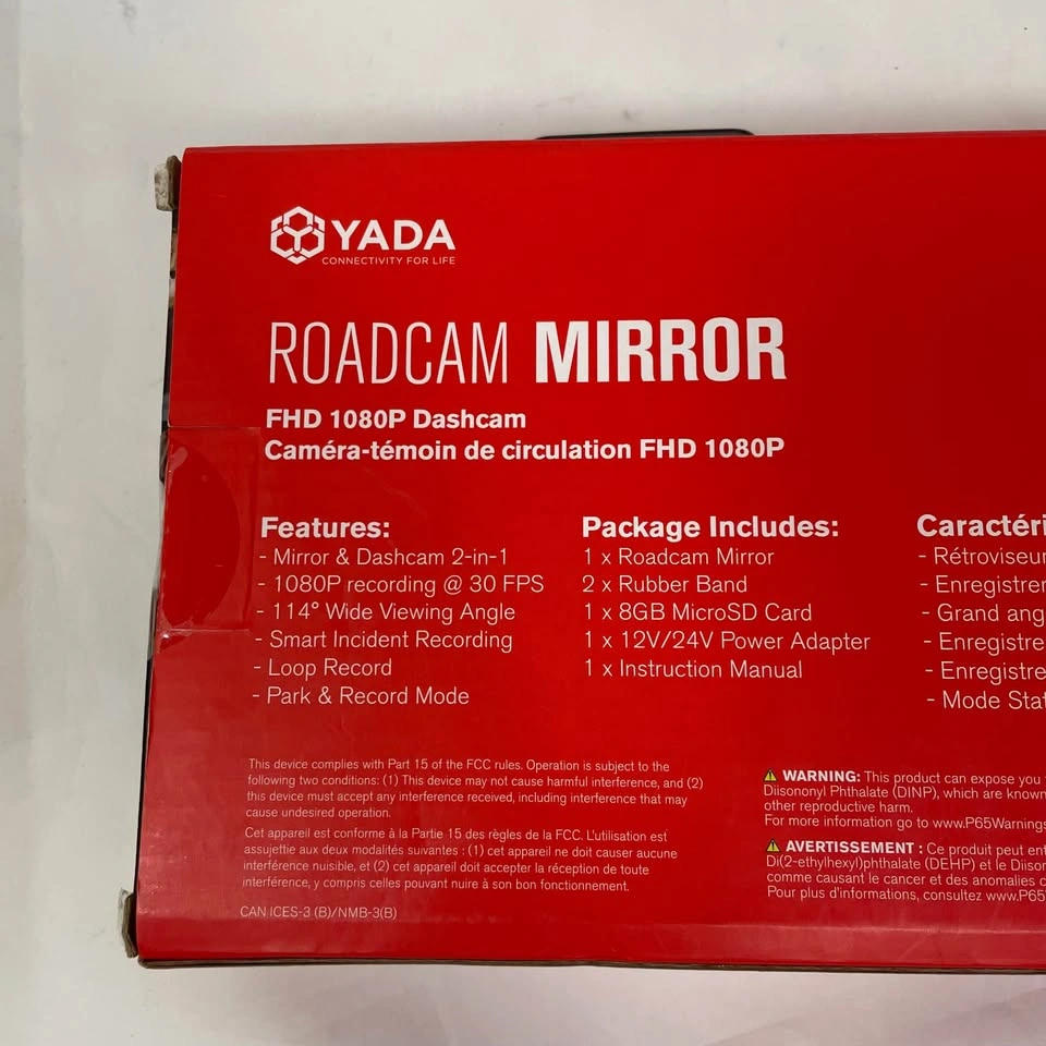 YADA Roadcam Mirror 1080p Dash Cam - 4.7” Monitor (Brand New) - photo 4