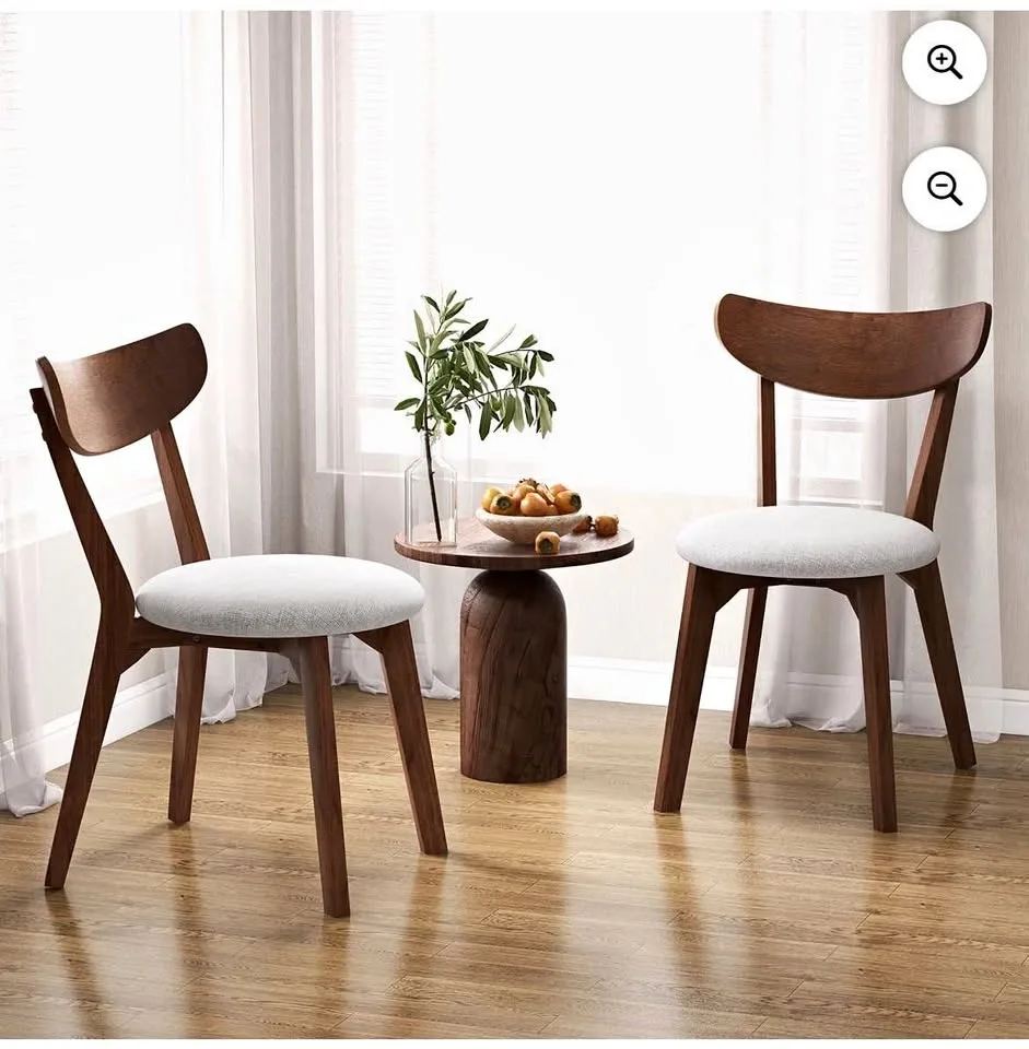 Costway Set of 2 Upholstered Dining Chairs