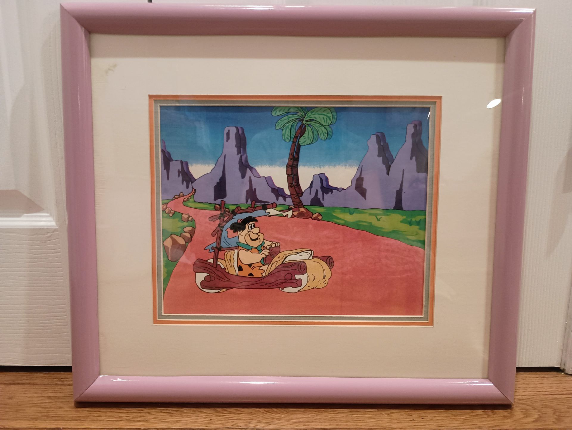 Framed Fred Flintstone Production Animation Cel