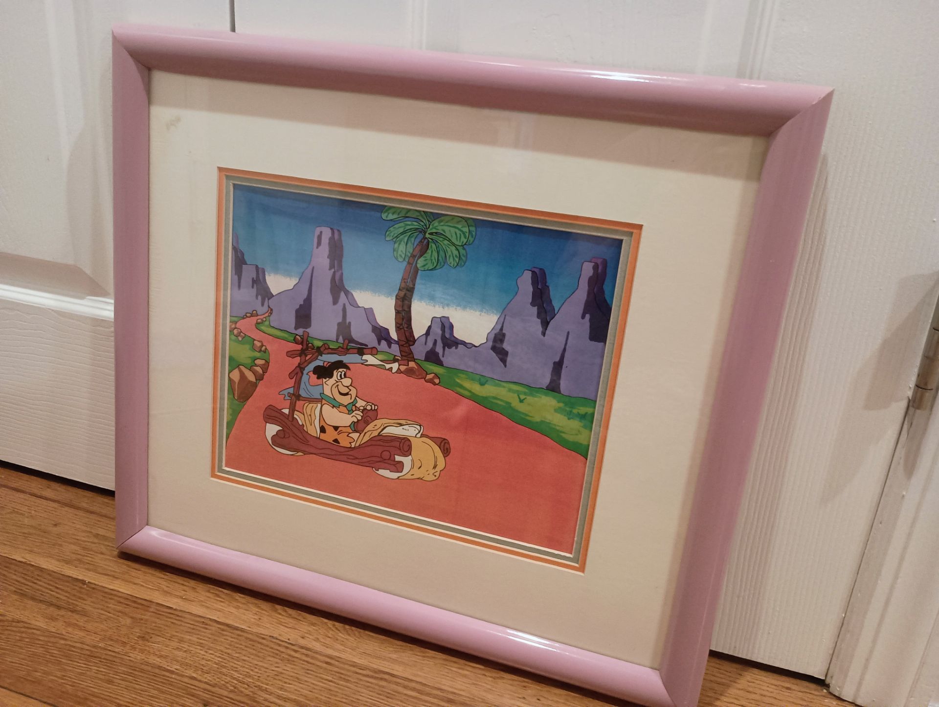 Framed Fred Flintstone Production Animation Cel - photo 2