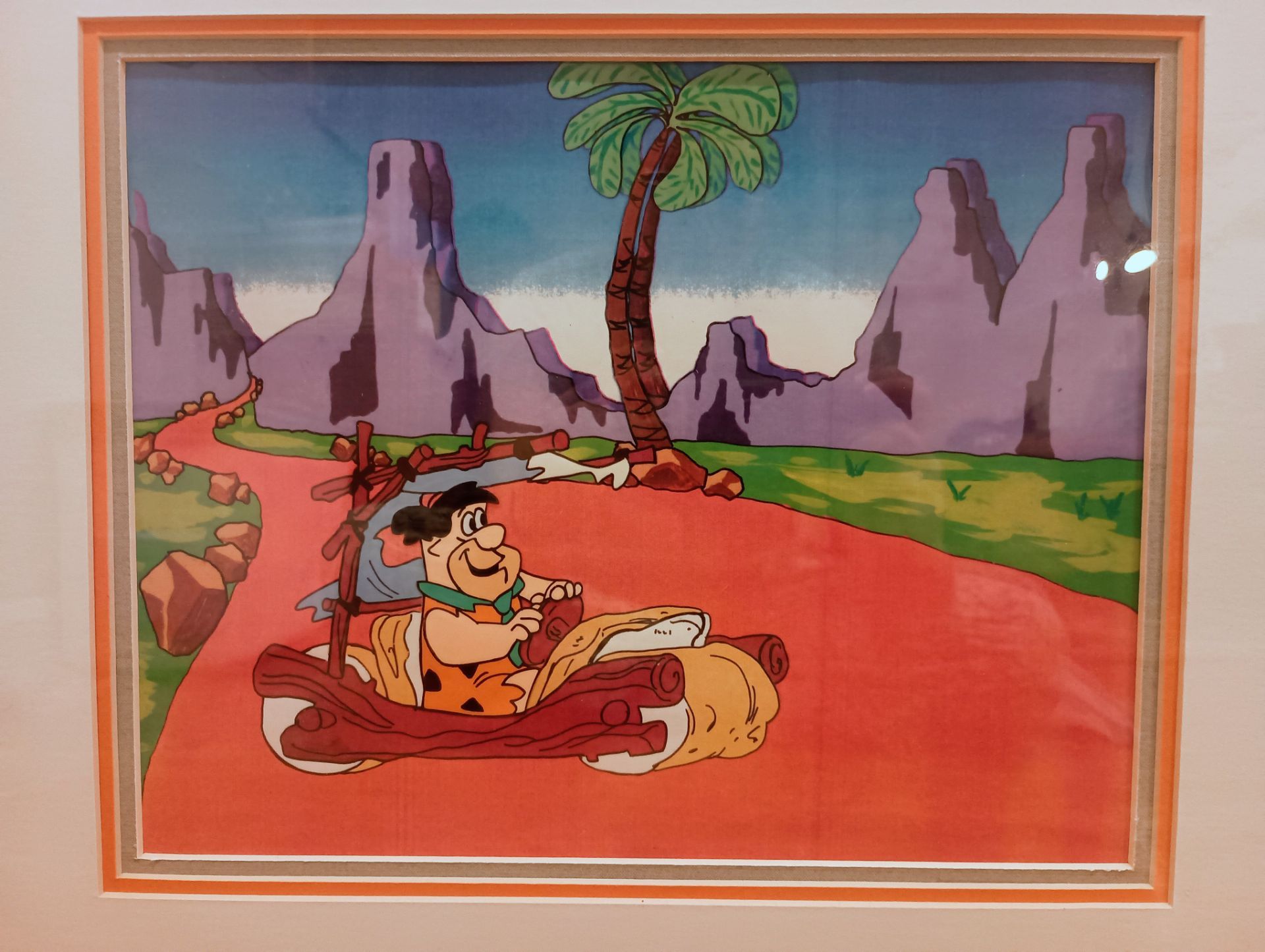 Framed Fred Flintstone Production Animation Cel - photo 3