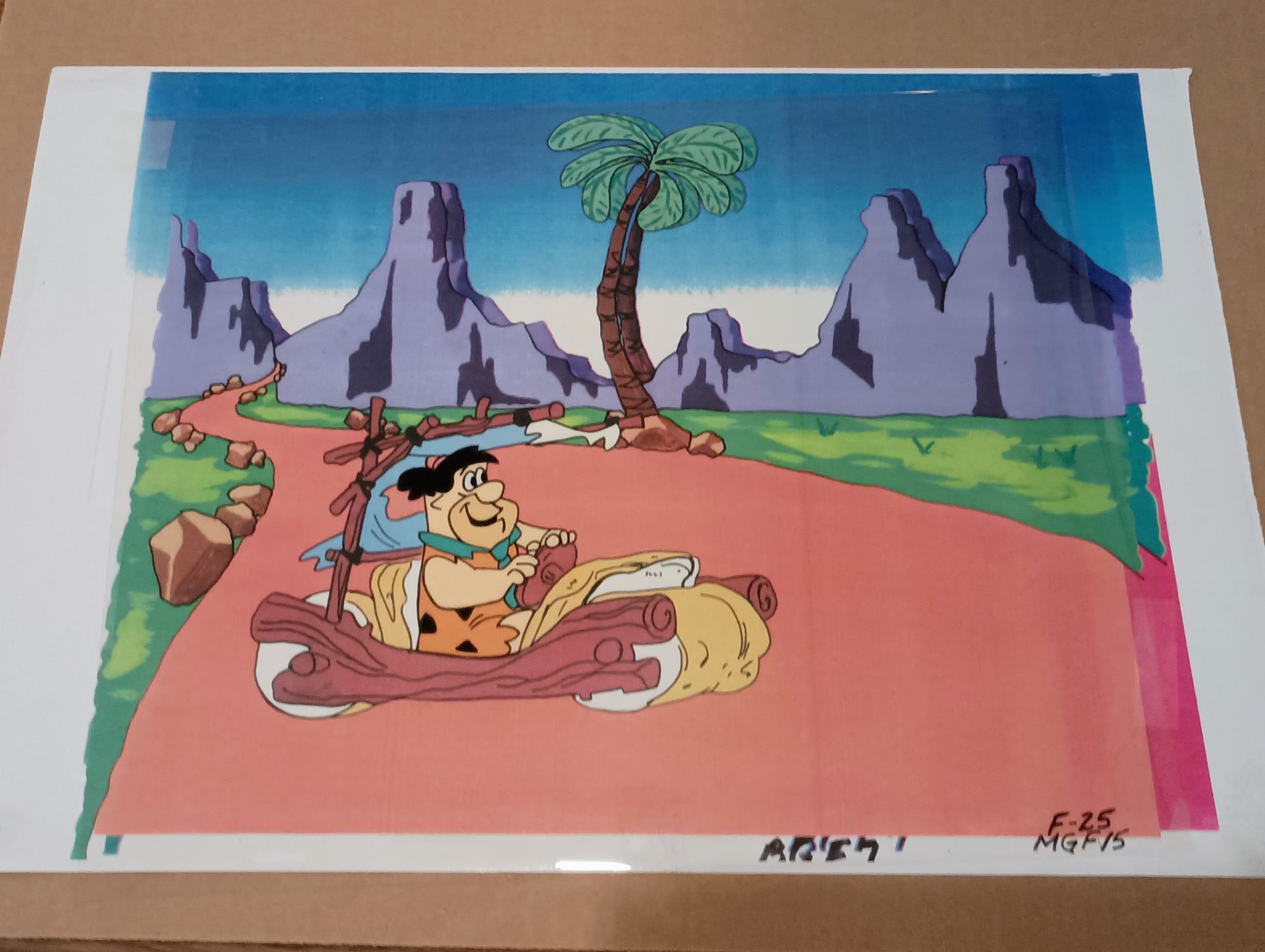 Framed Fred Flintstone Production Animation Cel - photo 5
