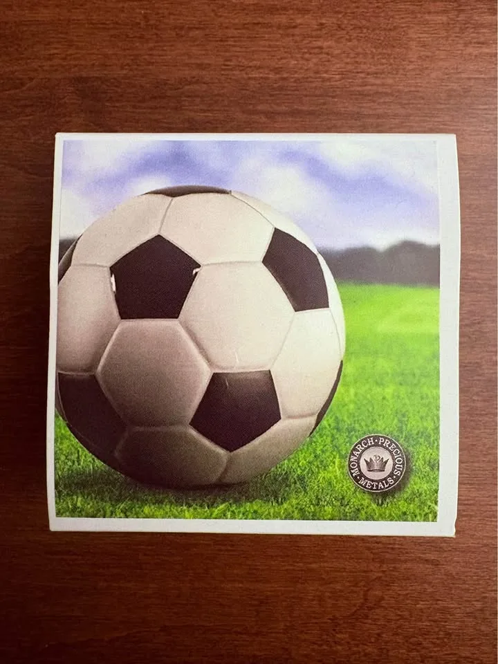 1 oz .999 Fine Silver Bullion Soccer Round image indicator(2)
