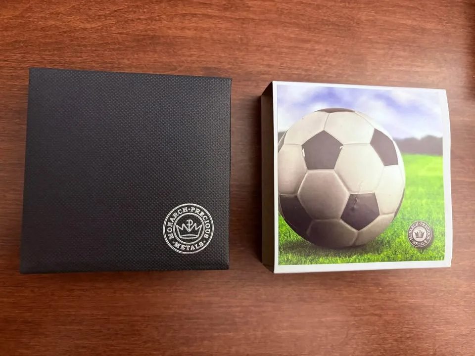 1 oz .999 Fine Silver Bullion Soccer Round image indicator(5)