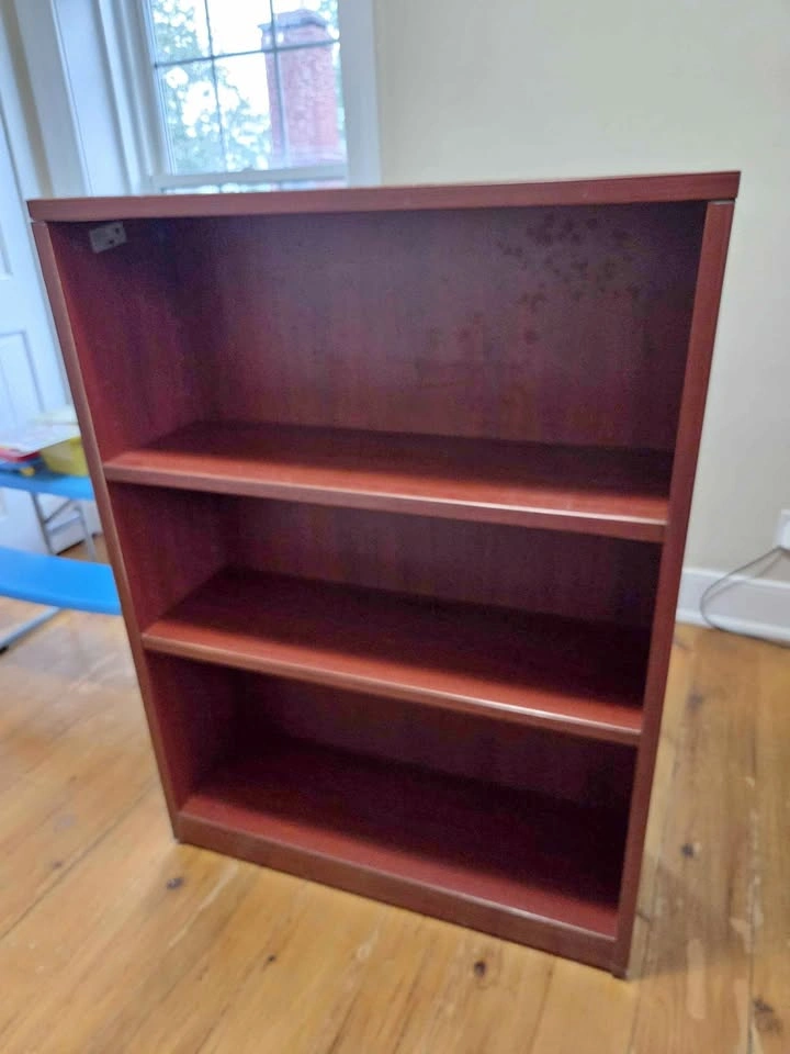 Dark Cherry 2-Shelf Bookcase / Storage Unit – Clean & Sturdy