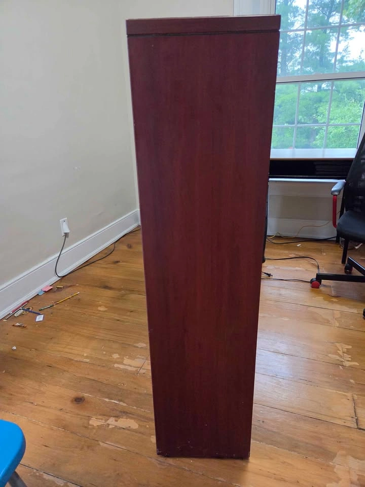 Dark Cherry 2-Shelf Bookcase / Storage Unit – Clean & Sturdy - photo 4
