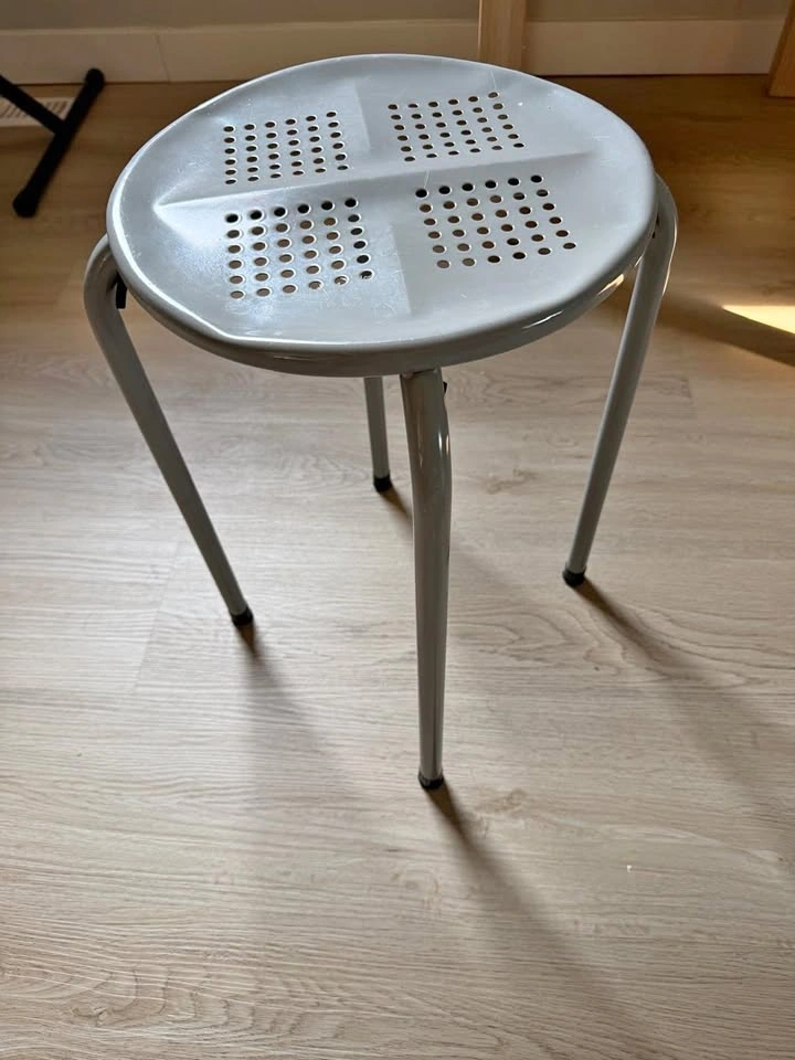 Metal Stackable Stool - Grey - Entryway / Shoe Bench - $5