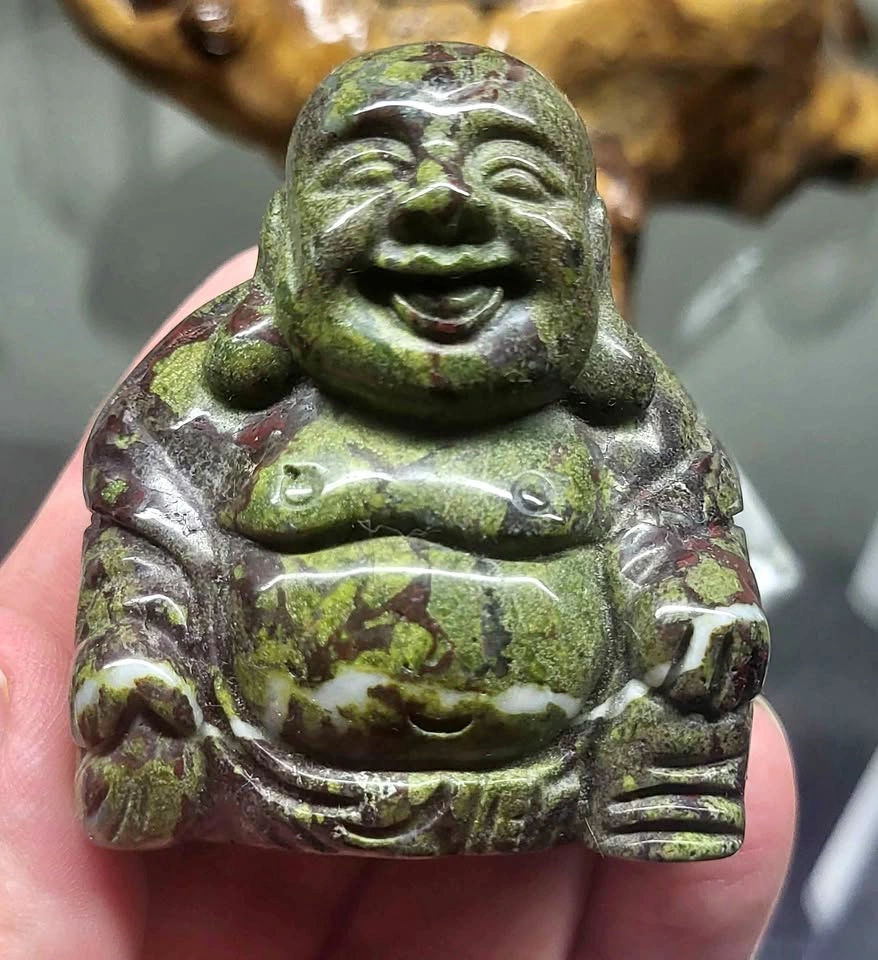 Dragonblood Crystal Buddha Carving