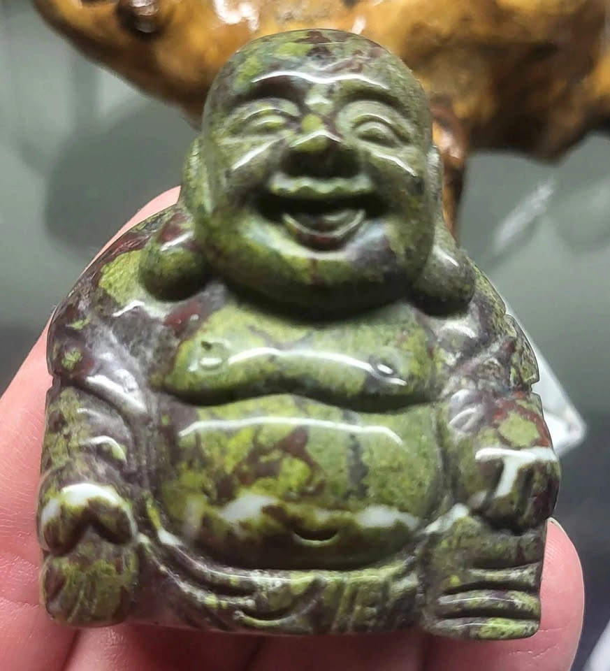 Dragonblood Crystal Buddha Carving - photo 3