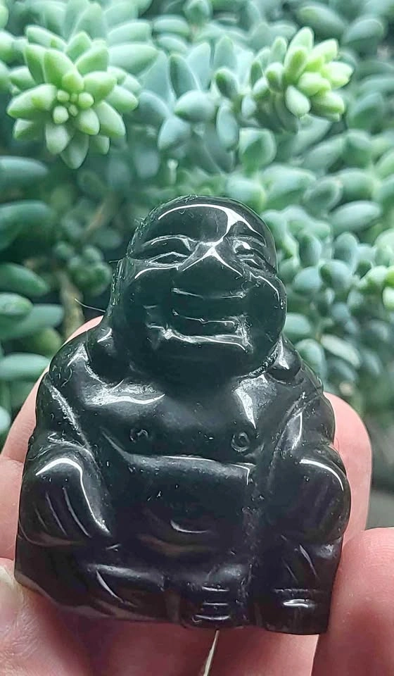 Black Obsidian Crystal Buddha