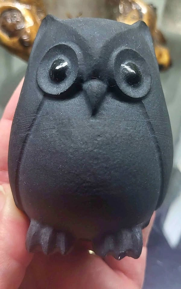 BLACK OBSIDIAN CRYSTAL OWL 🖤