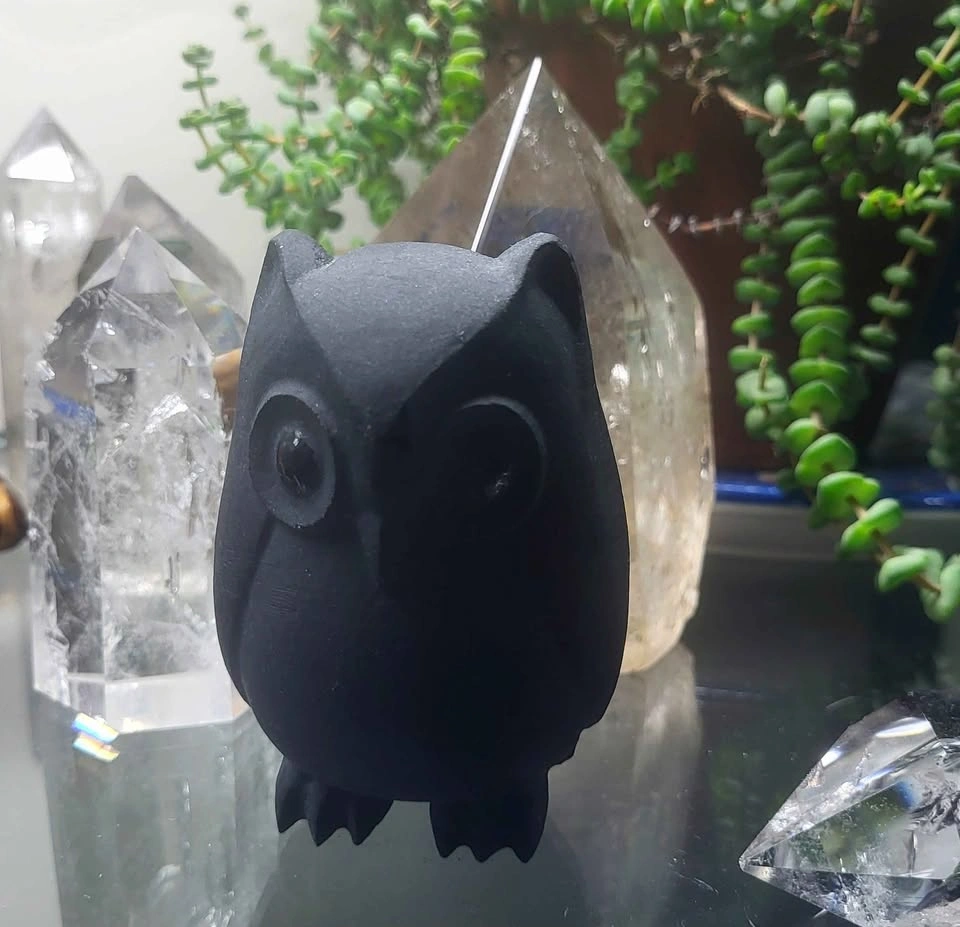 BLACK OBSIDIAN CRYSTAL OWL 🖤 - photo 2