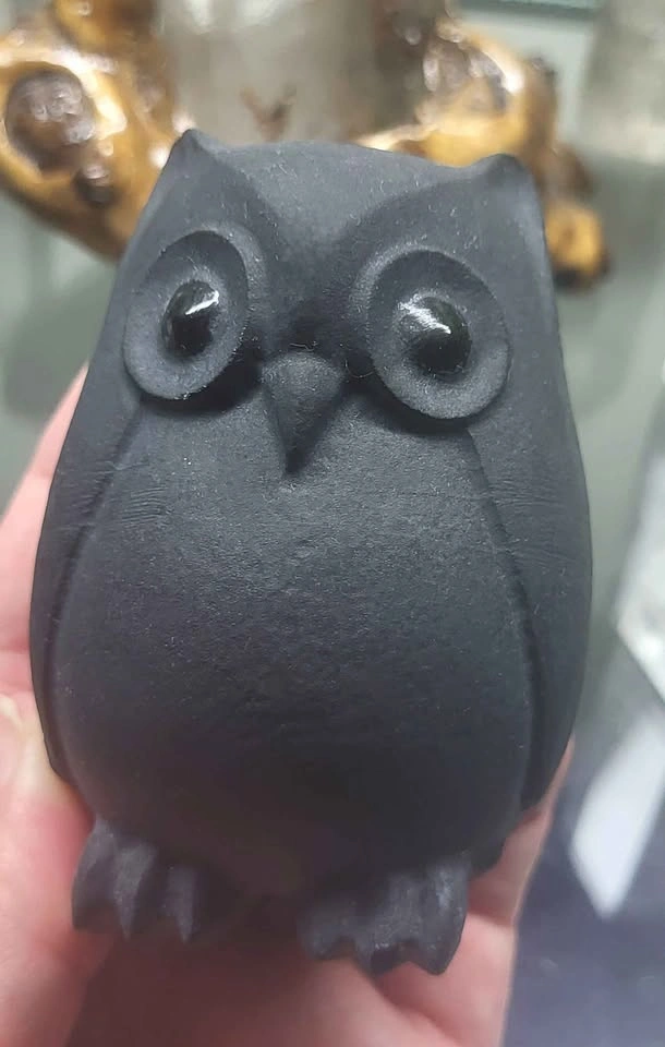 BLACK OBSIDIAN CRYSTAL OWL 🖤 - photo 3