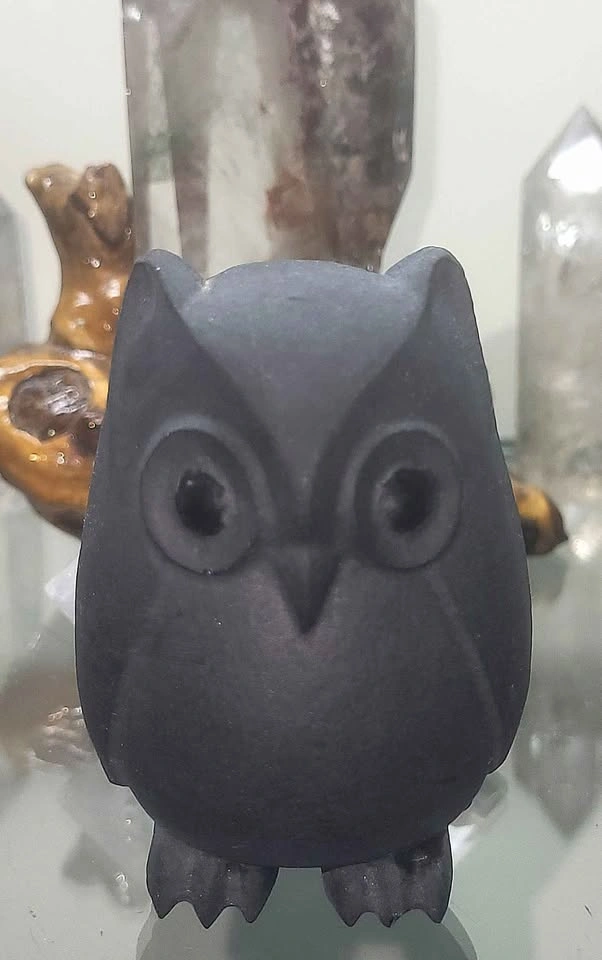 BLACK OBSIDIAN CRYSTAL OWL 🖤 - photo 5
