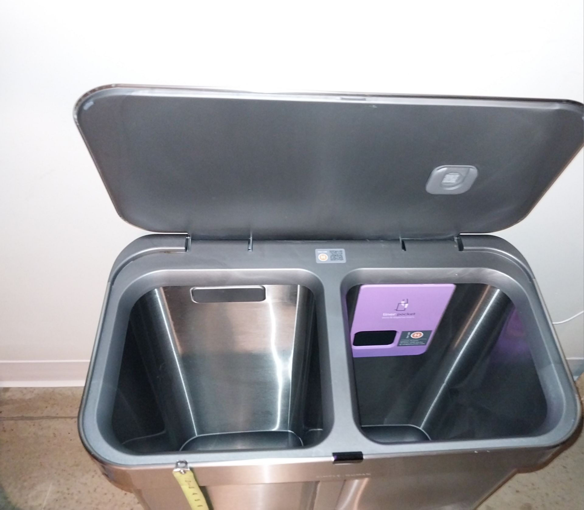 Simplehuman Touchless Motion Sensor Trash Can – Stainless Steel - photo 5