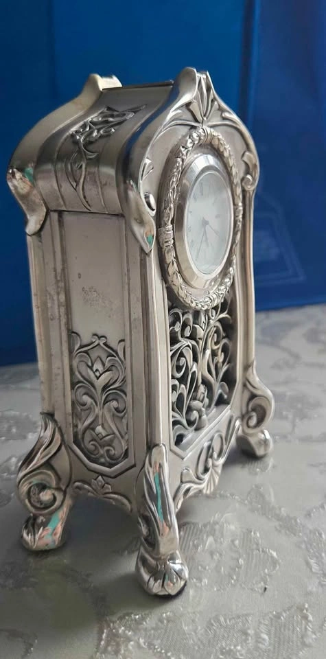 Linea Argenti Silver-plated Desk Classic Antique Clock - photo 2