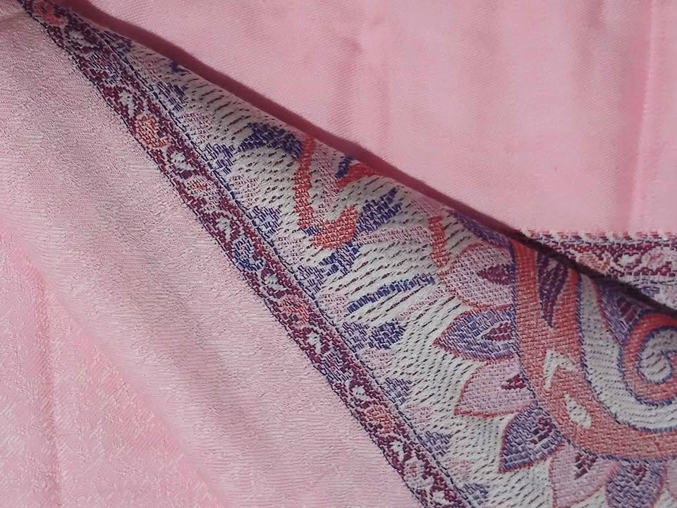 Women’s Pink Shawl – Jacquard Woven Scarf Wrap - photo 3