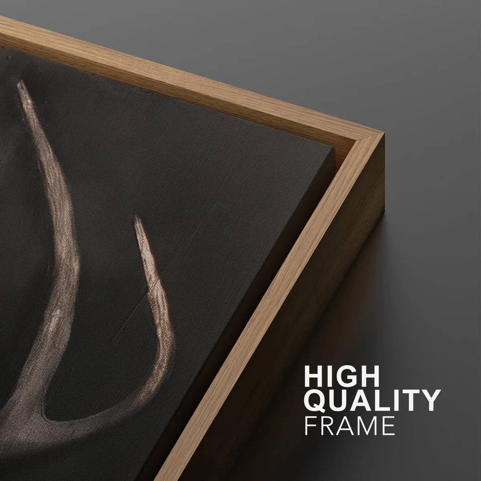 Rustic Antler Skull Wall Decor – Set of 2 canvas 24” x 16” - photo 5