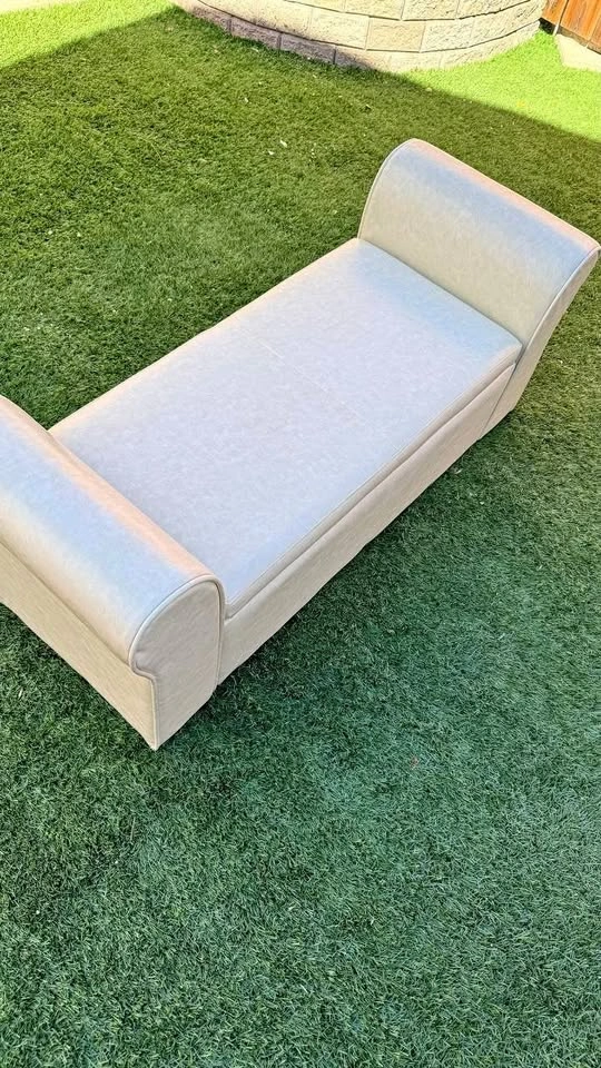 ✨ NEW | Cream Faux Leather Storage Bench ✨