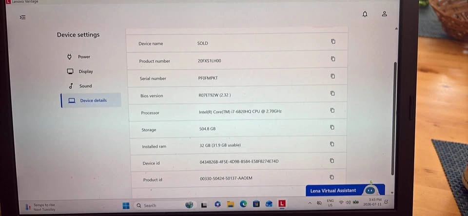 Lenovo ThinkPad T460p Laptop - Intel i7-6820HQ, 32GB RAM