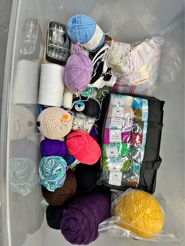 Yarn and Crochet Supplies + Polyfill