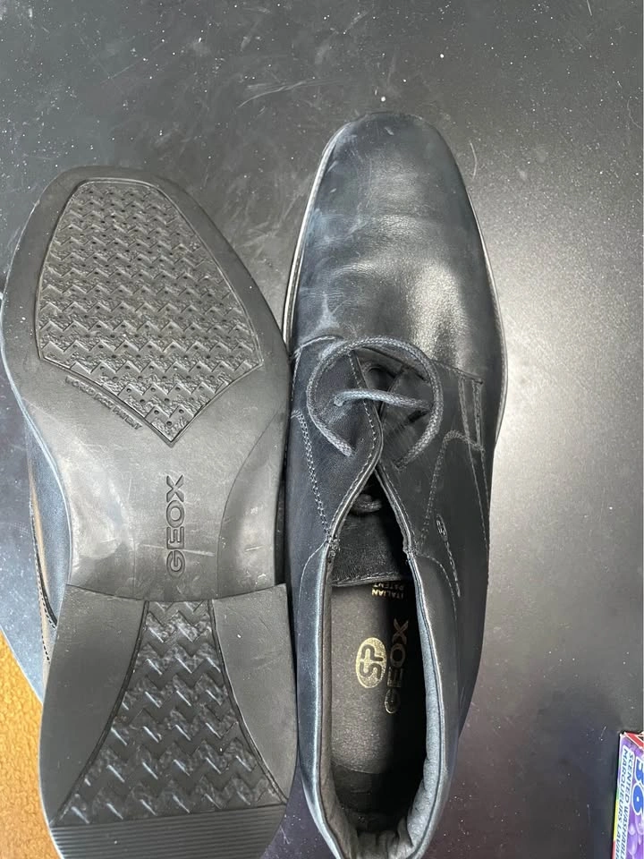 Geox Black Leather Dress Shoes - photo 2