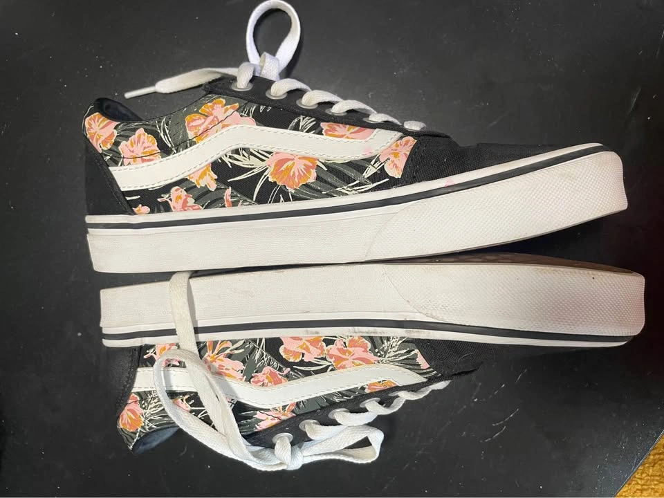 Vans Old Skool Floral Sneakers - Women's Size 7.5 - photo 3