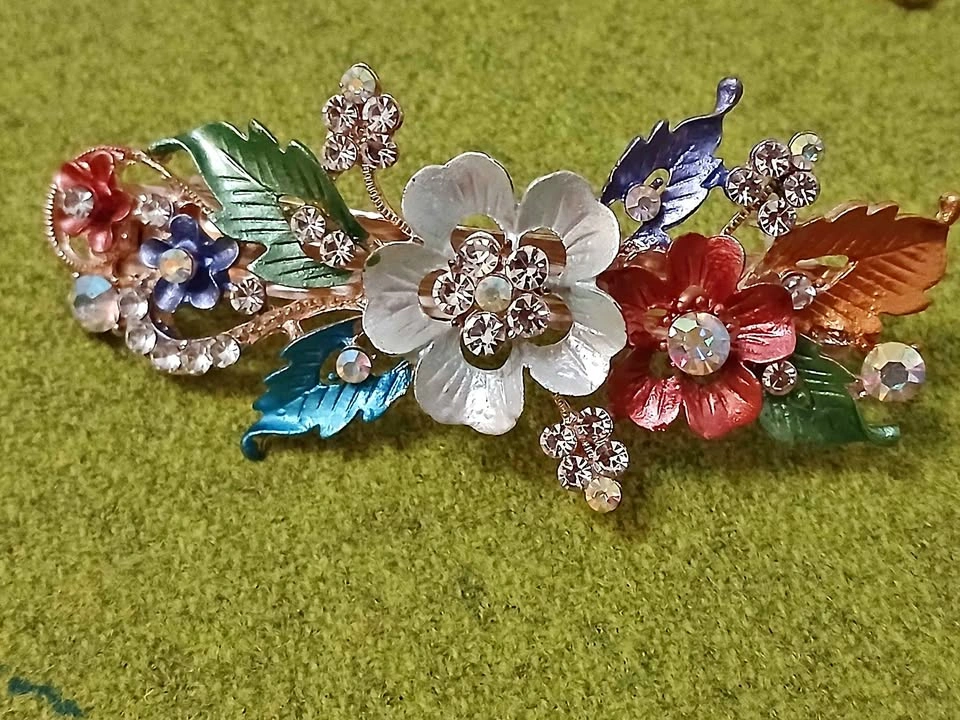 Colorful Flower Metal French Clip Hair Accessory