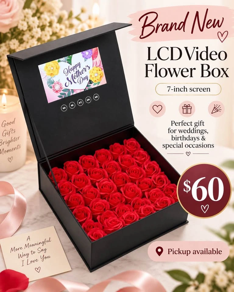 Brand New LCD Video Flower Box – $60 🌹🎥 - photo 2