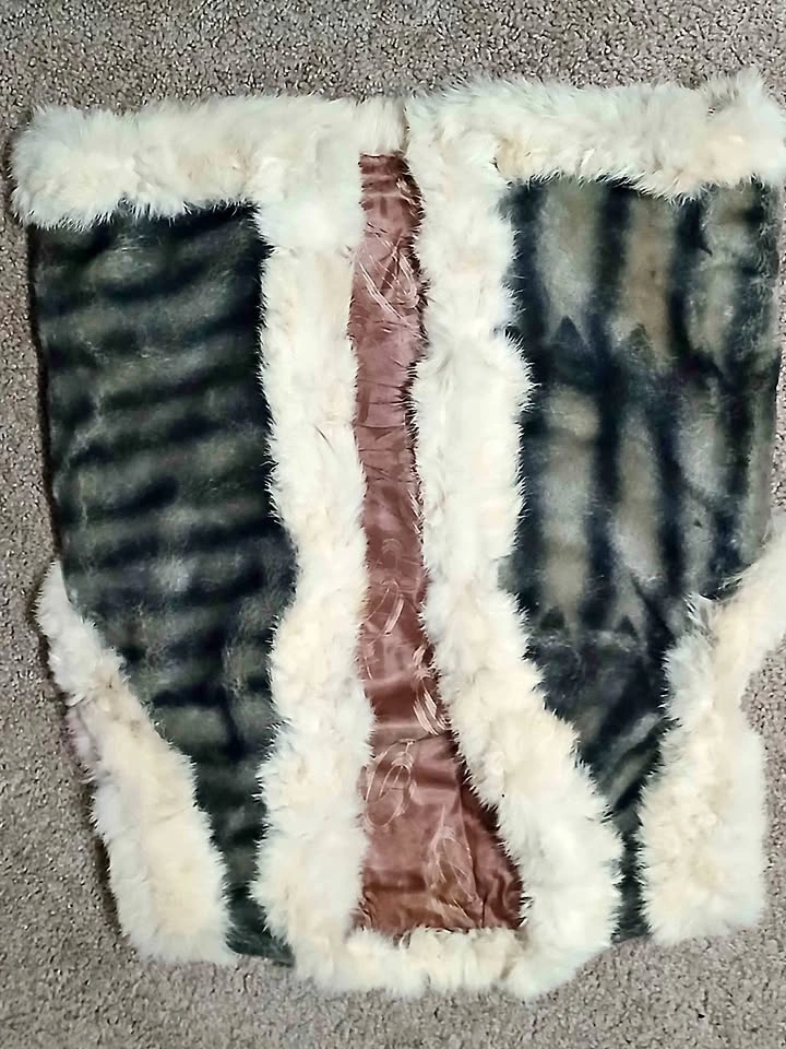 Faux Fur Vest with Trim BRAND NEW