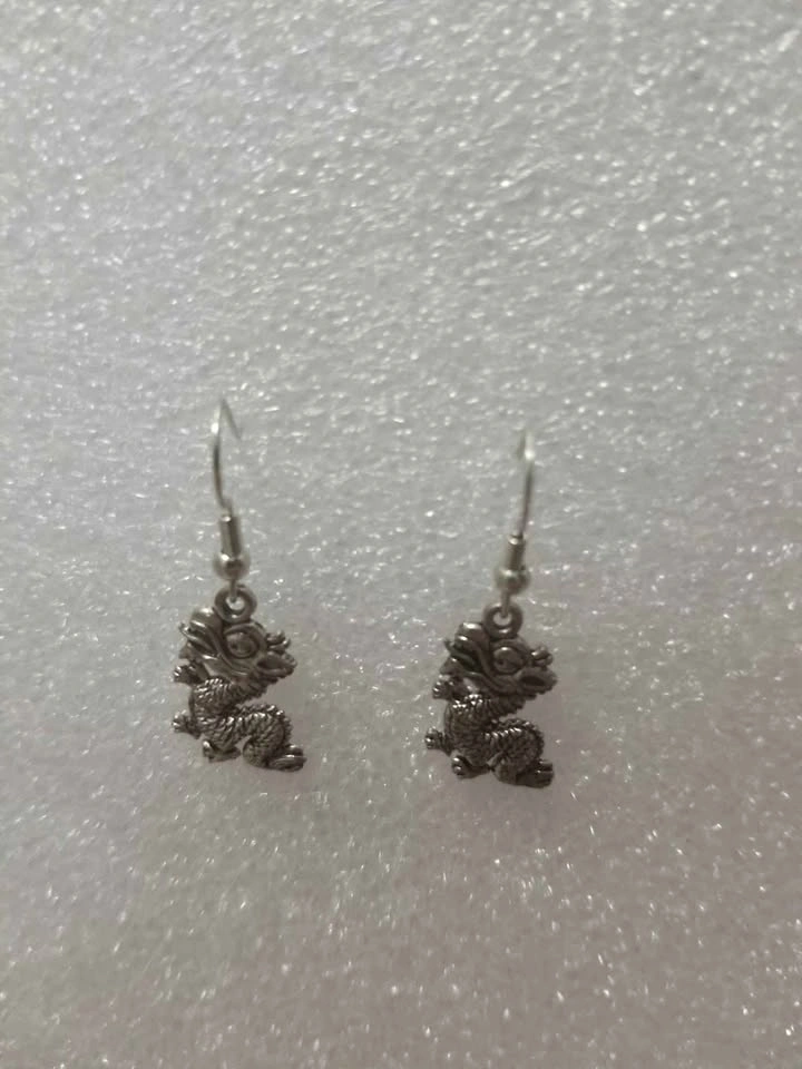 Dragon charm earrings - photo 2