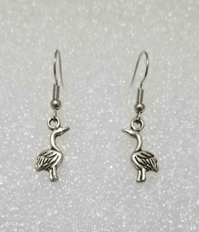 Flamingos bird charm earrings