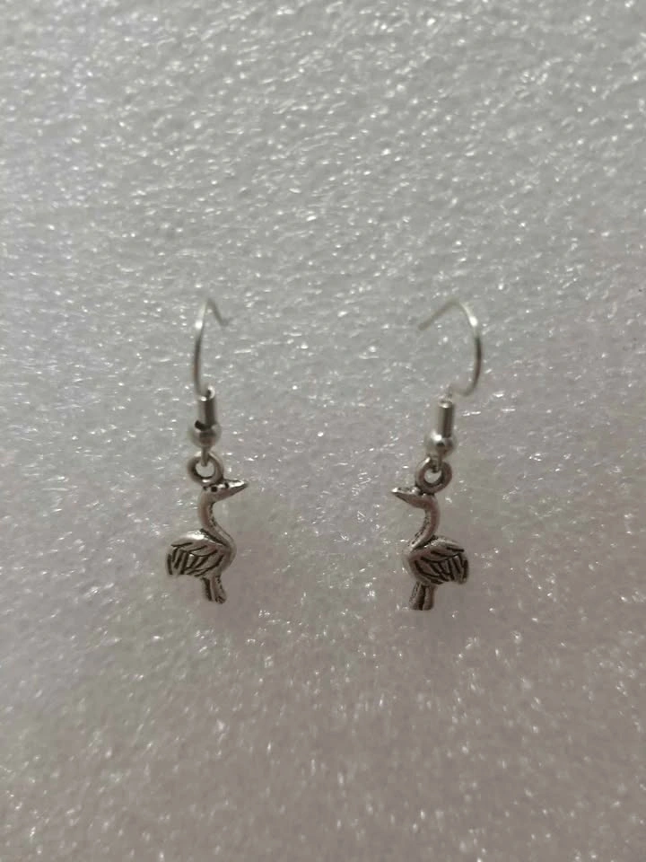 Flamingos bird charm earrings - photo 2