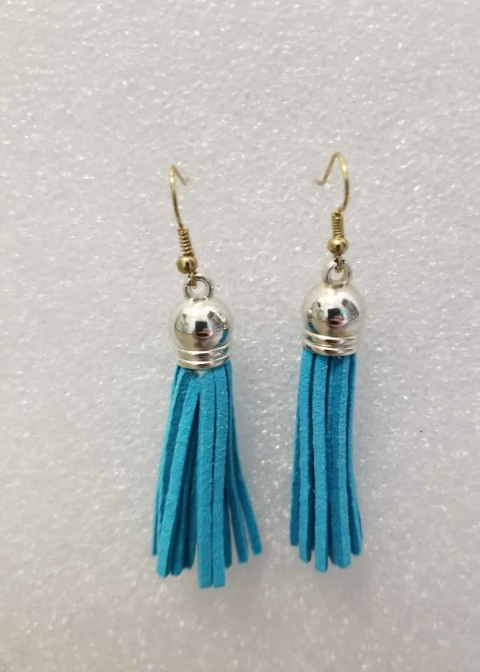 Blue Tassel Earrings - photo 2